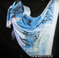 Cashmere/Kaschmir/Seide-Schal 