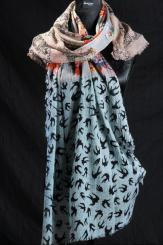 Schal aus gekochter Wolle 