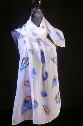 Seidenschal aus Georgette-Seide mit Chiffon-Seide 