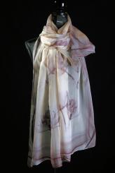 Seidenschal aus Ponge-Seide mit Chifon-Seide 