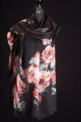 Seidenschal aus Satin- mit Chiffon-Seide doppelter 