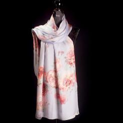 Seidenschal aus Satin- mit Chiffon-Seide doppelter 