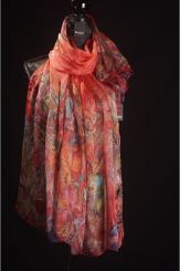 Seidenshal aus Ponge-Seide mit Georgette-Seide 