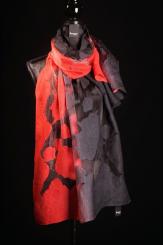 Leinen/Seide Schal mit Ausbrennung 