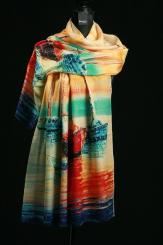 Schal mit Kunstmotiv 