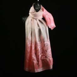 Korall-farbener Damenschal 