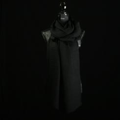 Just black Schal gerafft 