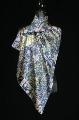 Seidentuch Satin handgerollt 