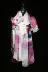 Seidenschal aus Georgette-Seide mit Ponge-Seide 