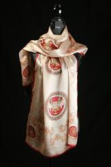 Seidenschal aus  Georgette-Seide mit Satin 