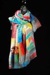 Schal aus Wolle-Cashmere/Kaschmir-Seide-Mischung 