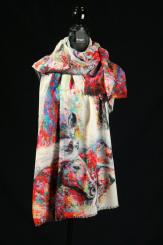 Schal Wolle mit Seide 