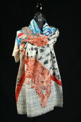 Schal Wolle mit Seide 