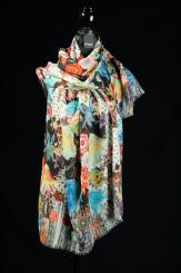 Schal Wolle mit Seide 