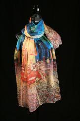 Seidenschal aus Ponge-Seide mit Georgette 