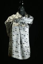 Seidenschal Georgette-Seide mit Satin 