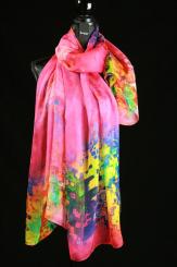 Seidenschal aus Pongeseide mit Georgette 