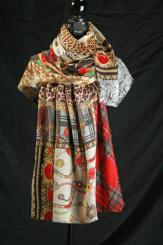 Schal aus gekochter Wolle 