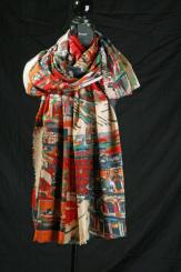 Schal aus gekochter Wolle 