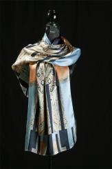 Seidenschal aus Satin mit Georgette Seide 