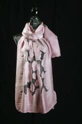 Leinen/Seide Schal mit Ausbrennung 