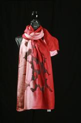 Leinen/Seide Schal mit Ausbrennung 