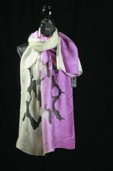 Leinen/Seide Schal mit Ausbrennung 