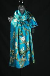 Seidenschal aus Satin mit Georgette 