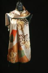 Seidenschal aus Satin mit Georgette 