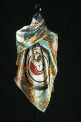 Seidentuch Satin, handgerollt 