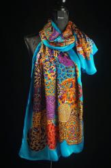 Seidenschal aus Satin mit Georgette 