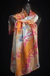 Seidenschal aus Ponge- mit Georgette-Seide 