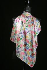 Seidentuch, Twill, handgerollt 