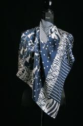 Seidentuch, Twill, handgerollt 