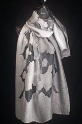 Leinen/Seide Schal mit Ausbrennung 