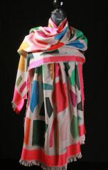 Schal aus Wolle mit Modal 