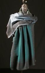 Schal aus Wolle mit Baumwolle 