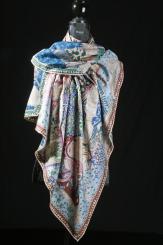 Tuch aus Wolle mit Seide 