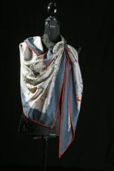 Dreiecktuch Wolle mit Seide 