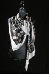 Dreiecktuch Wolle mit Seide 