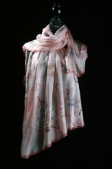Seidenschal mit Ponge-Seide und Georgette-Seide 