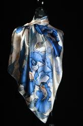 Seidentuch Satin handgerollt 