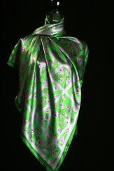 Seidentuch Satin handgerollt 