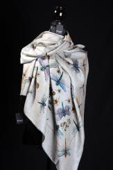 Tuch Wolle/Seide 110 X 110 mit Libellen 