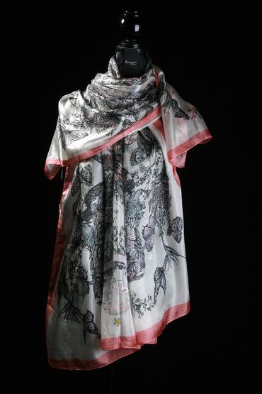 Seidenschal aus Ponge Seide 