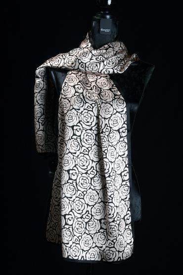 Seidenschal Georgette mit Satin 