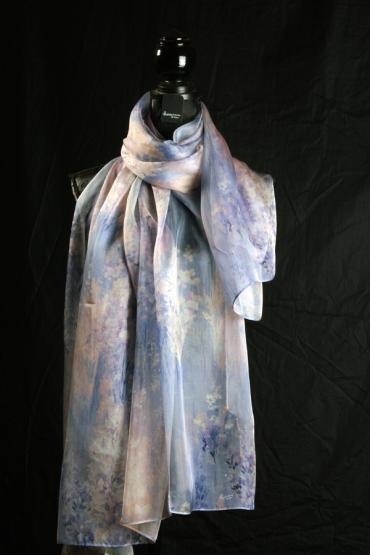 Seidenschal Ponge mit Georgette 