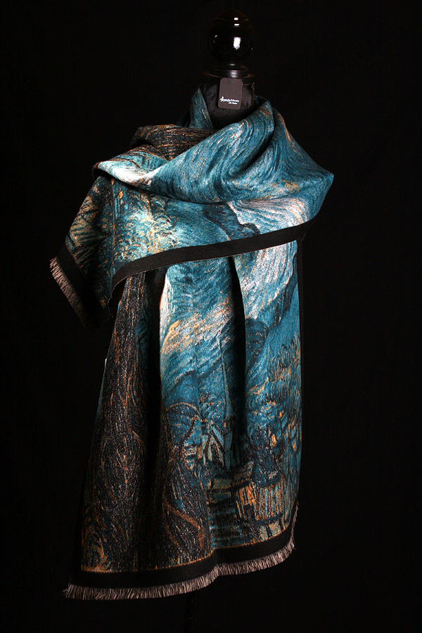 Stola mit Kunstmotiv 