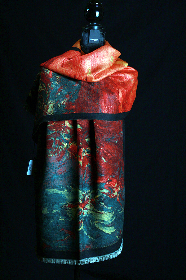 Stola mit Blumen 